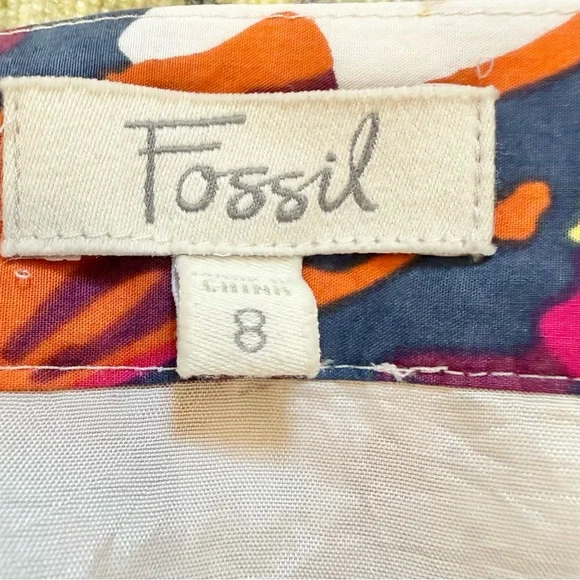 NWOT VINTAGE FOSSIL Full Pleated Floral Skirt - Picture 7 of 7